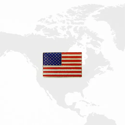 Flag - USA Rectangle Gold